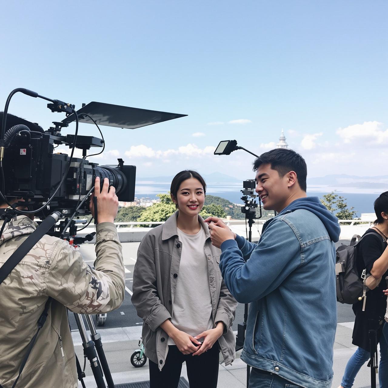 吃瓜91网在线 - 某演员拍戏路透图集：素颜状态获赞无数